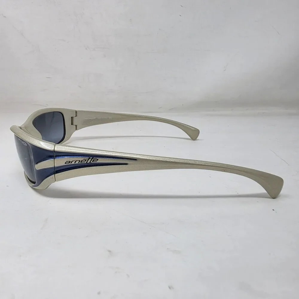 Vintage Arnette Stance Ivory Sunglasses W/ Blue Lenses 4020-234/53 Made In Italy